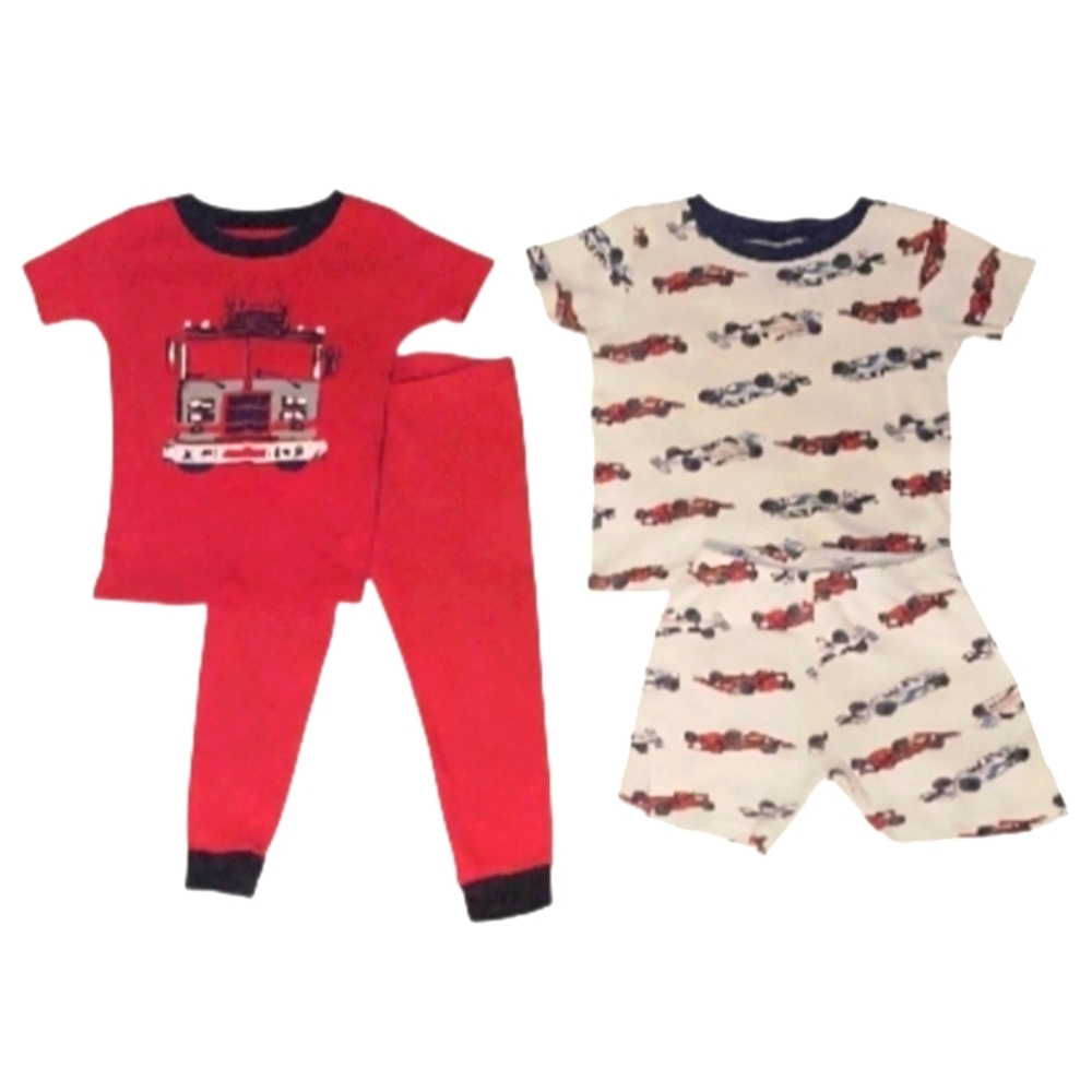 Carter's 4-Piece Fire Truck & Race Car Pajama Bundle